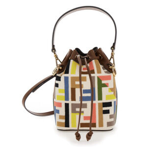 NEW FENDI MULTICOLOR MON TRESOR BUCKET SHOULDER BAG PURSE NWT AUTHENTIC!